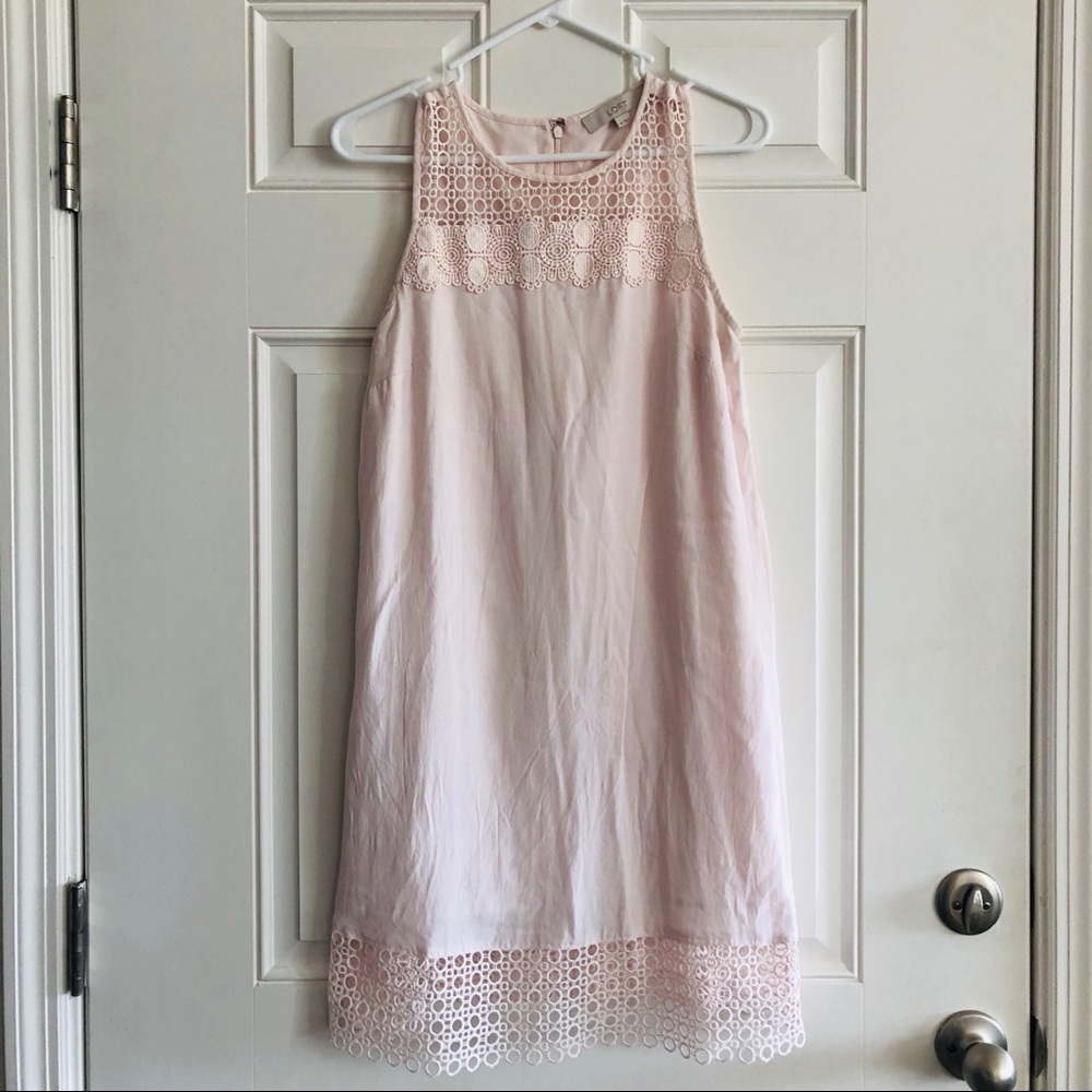 Ann Taylor Loft Sleeveless Dress Pale Pink Size 4